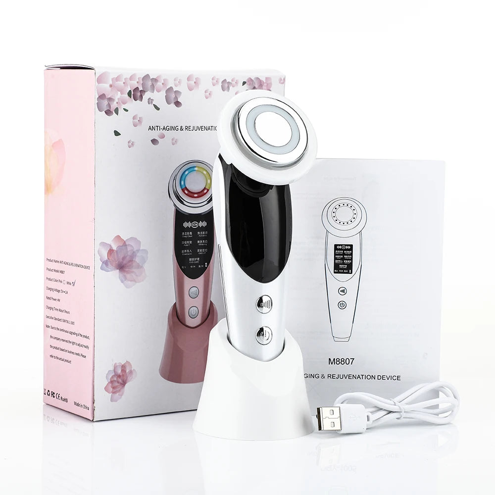 Appareil Lifting Visage 7 en 1 – Anti-Âge, Raffermissant & Éclat de la Peau